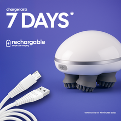 Hair Density and Growth-Stimulating Red Light Therapy Scalp Massager | 6 Months Warranty