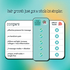 Hair Density and Growth-Stimulating Red Light Therapy Scalp Massager | 6 Months Warranty