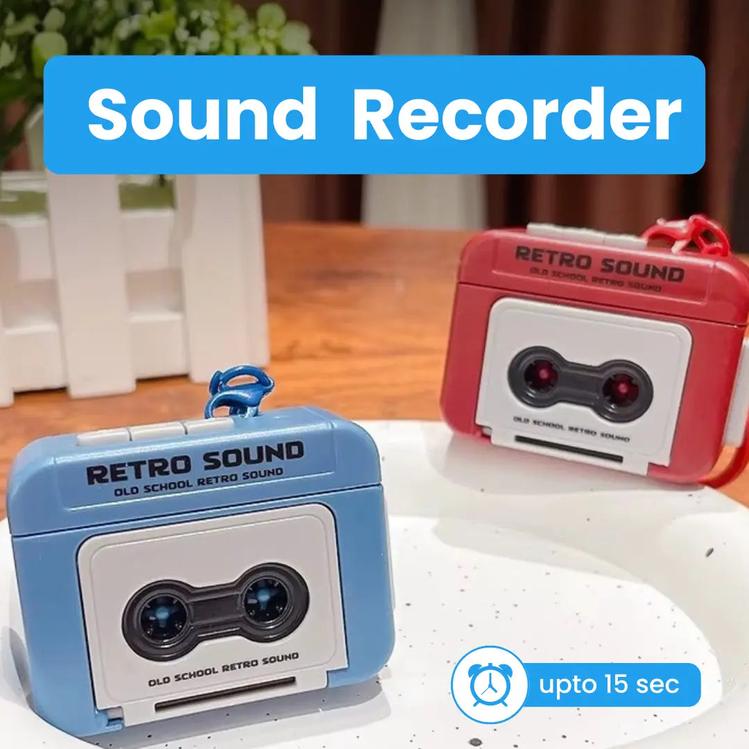 Blinqo Retro Cassette Voice Recorder Keychain