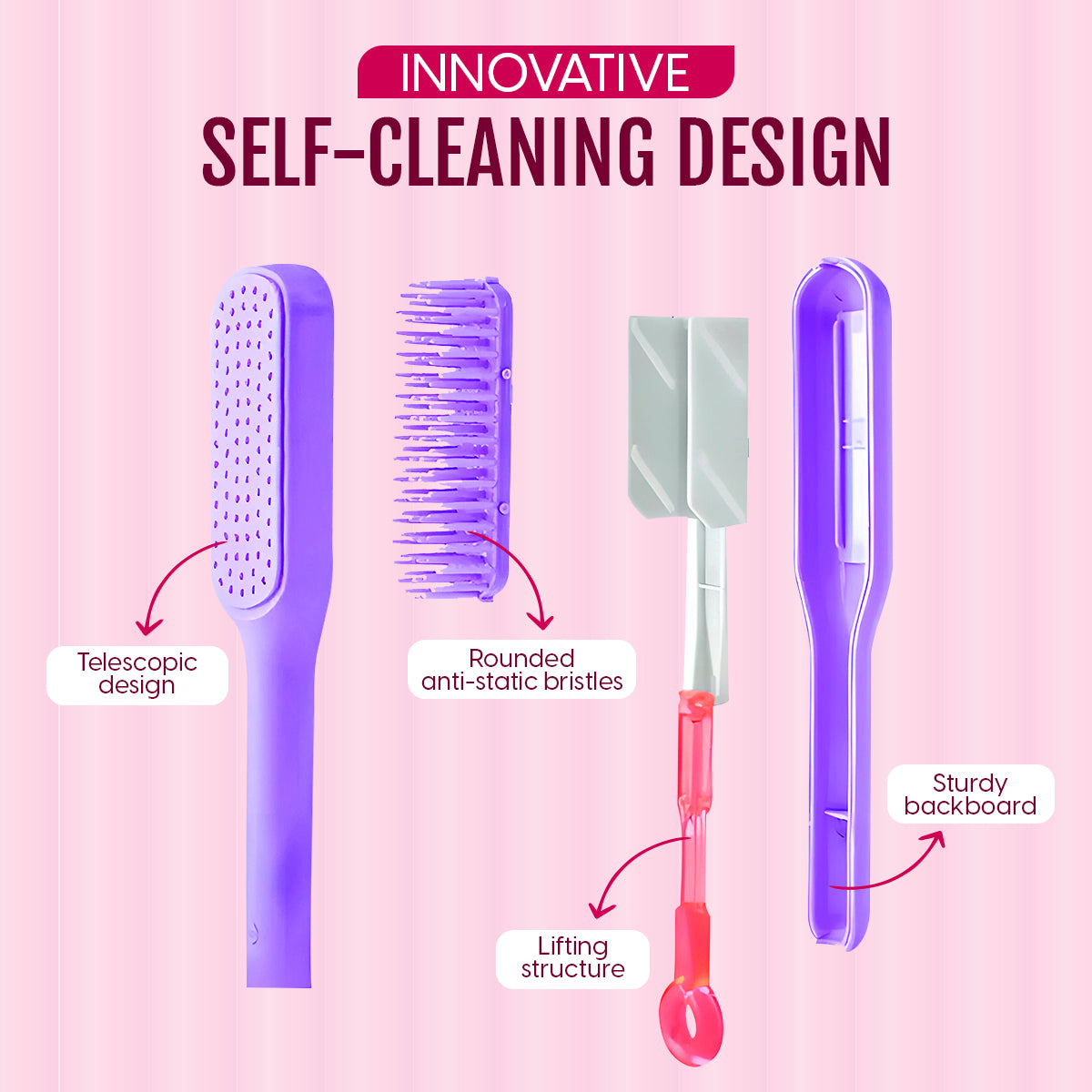 Self Cleaning Hair Brush