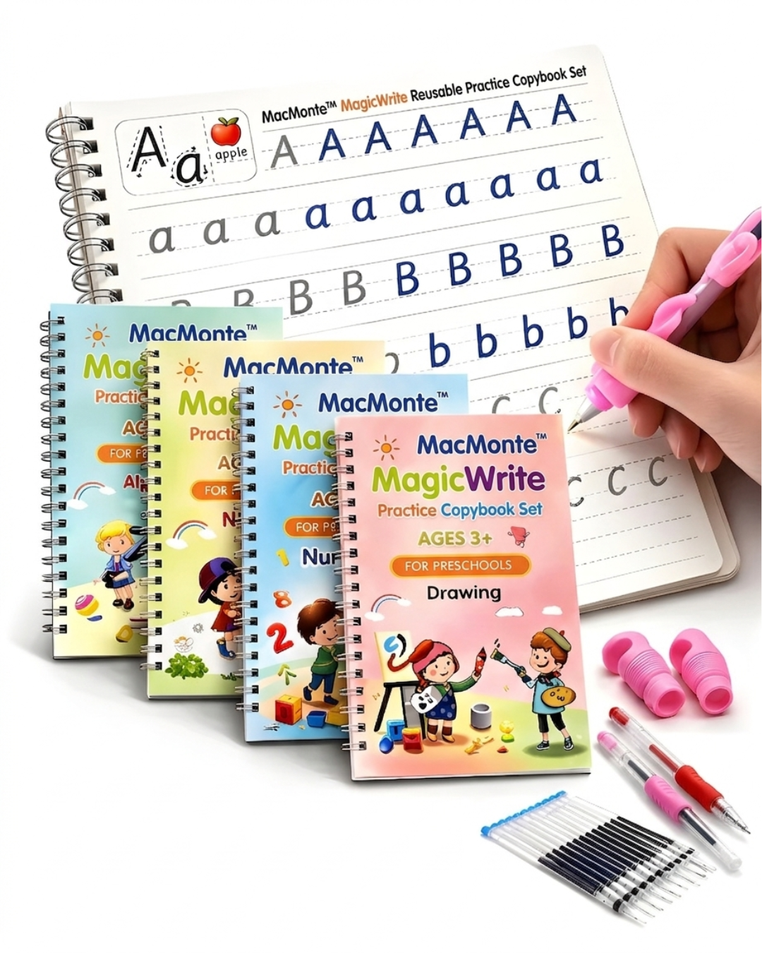 MacMonte™ MagicWrite Reusable Practice Copybook Set