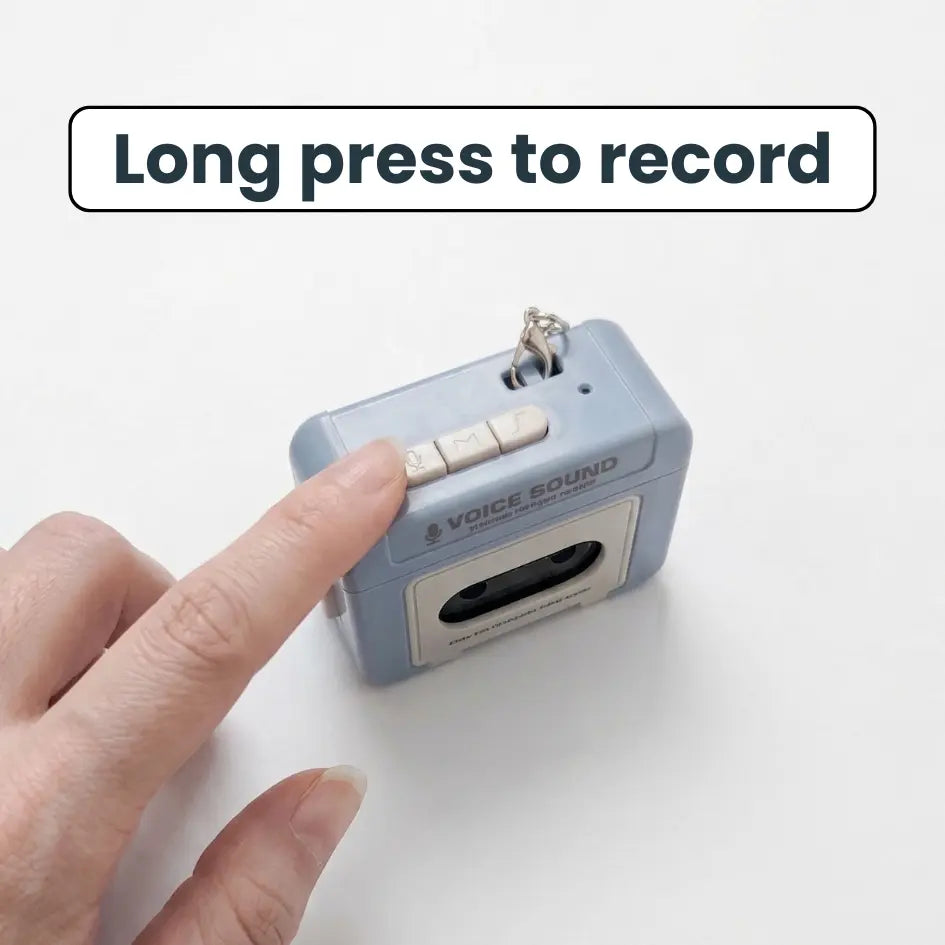 Blinqo Retro Cassette Voice Recorder Keychain