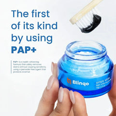 Blinqo Natural Teeth Whitening Powder - Enamel-Safe, Peroxide-Free, Vegan