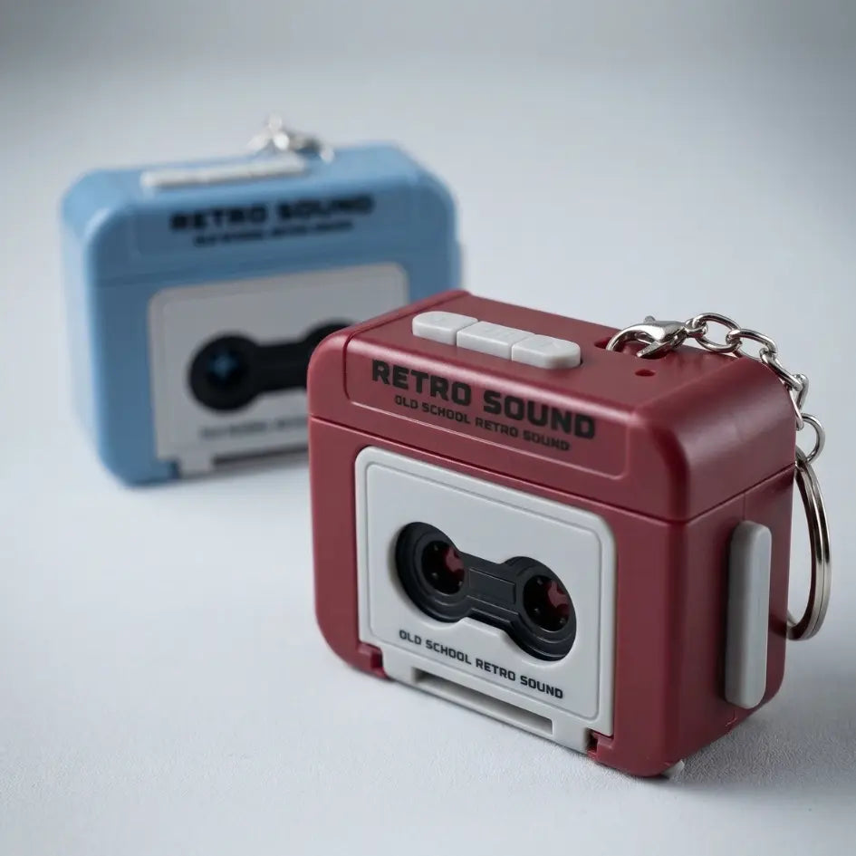 Blinqo Retro Cassette Voice Recorder Keychain