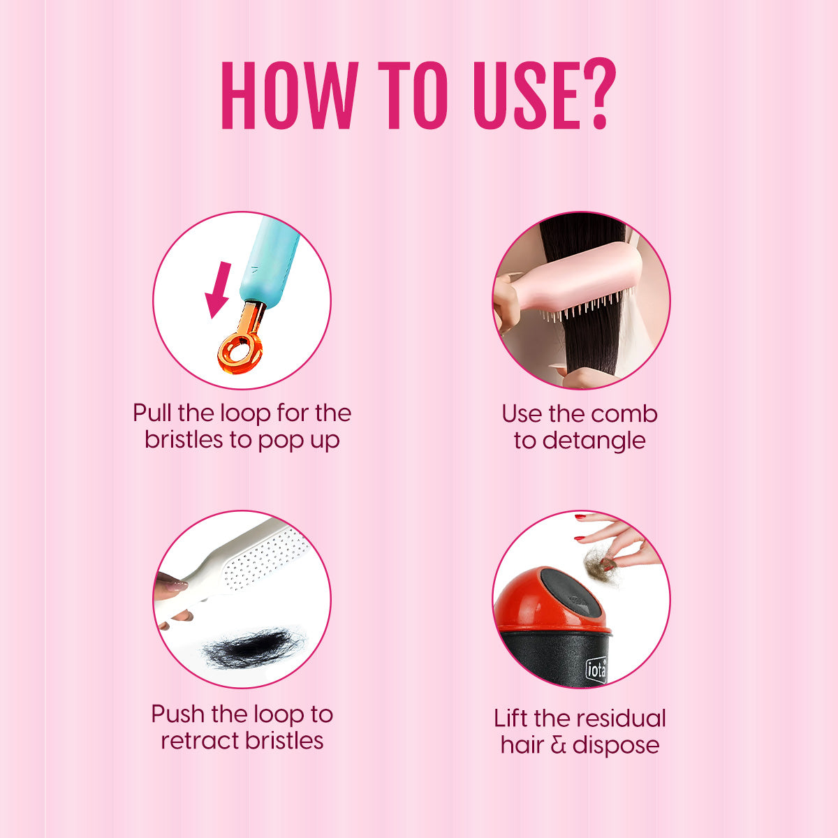 Self Cleaning Hair Brush