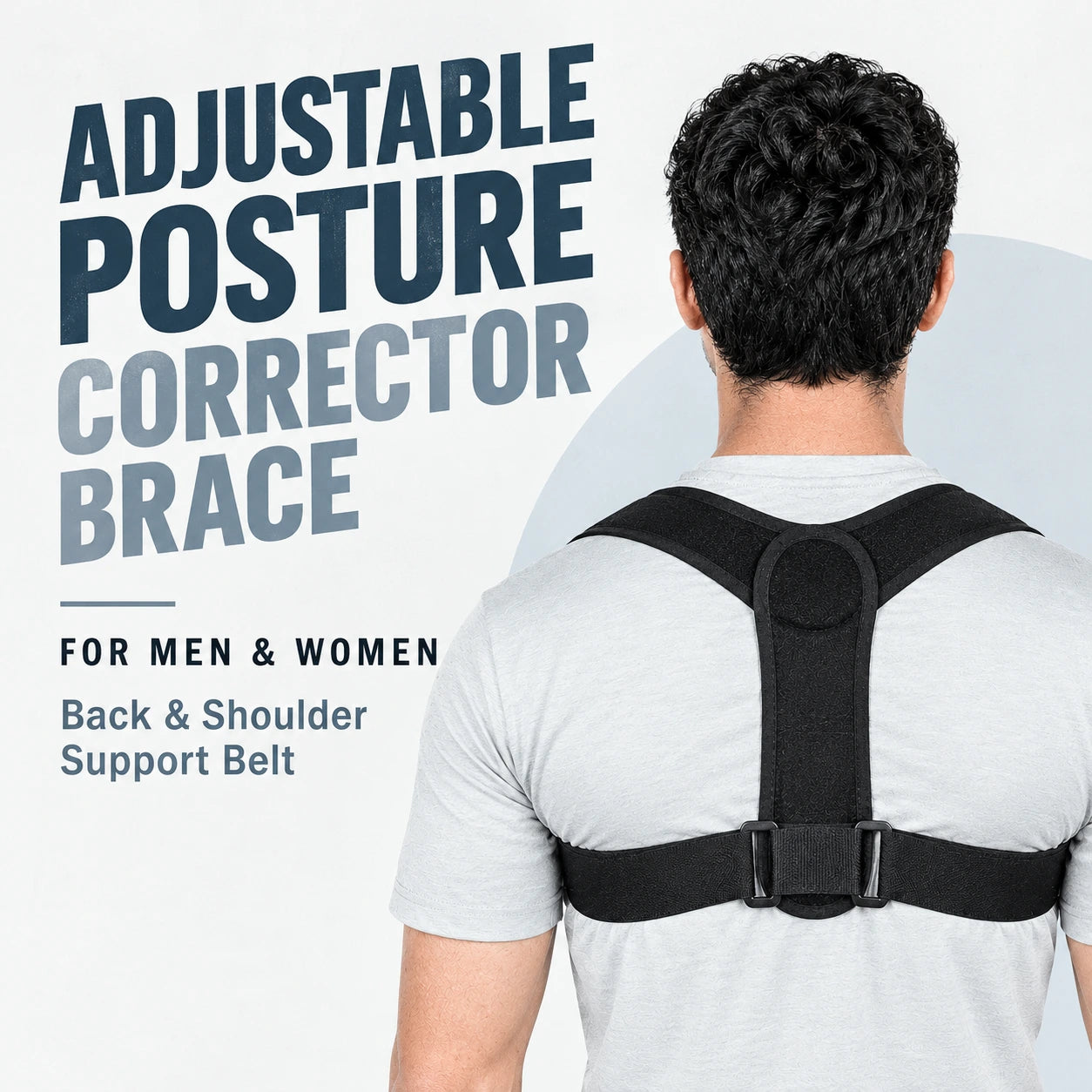 Adjustable Posture Corrector Brace for Men & Women | Back & Shoulder Support Belt