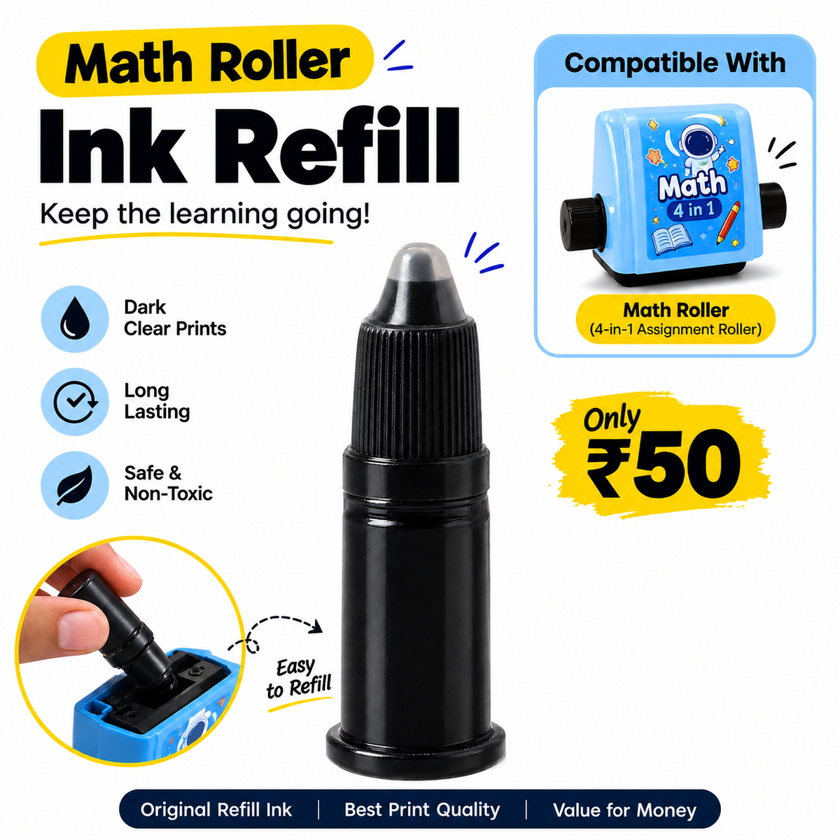 Math Roller Ink Refill