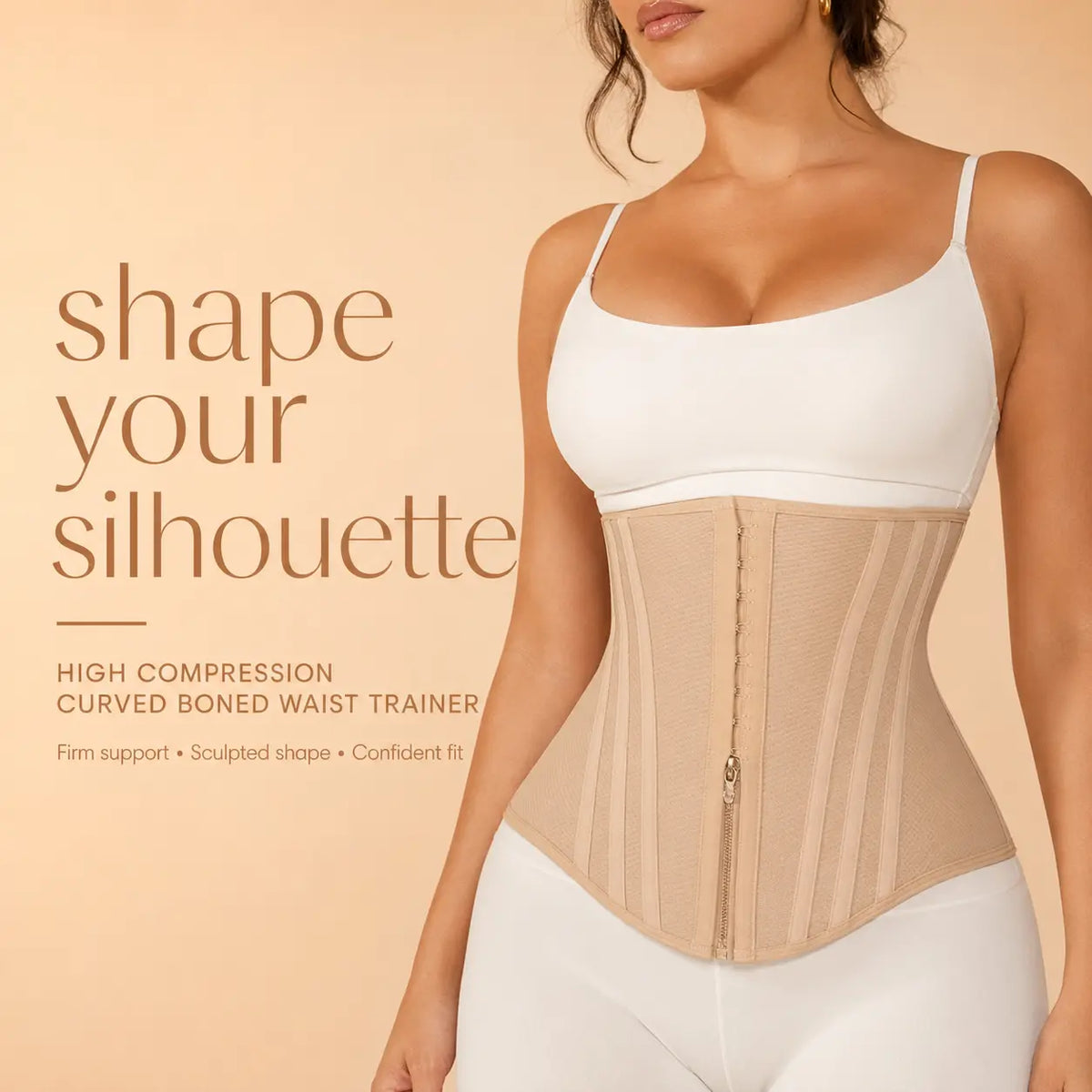 High Compression Curved Boned Waist Trainer