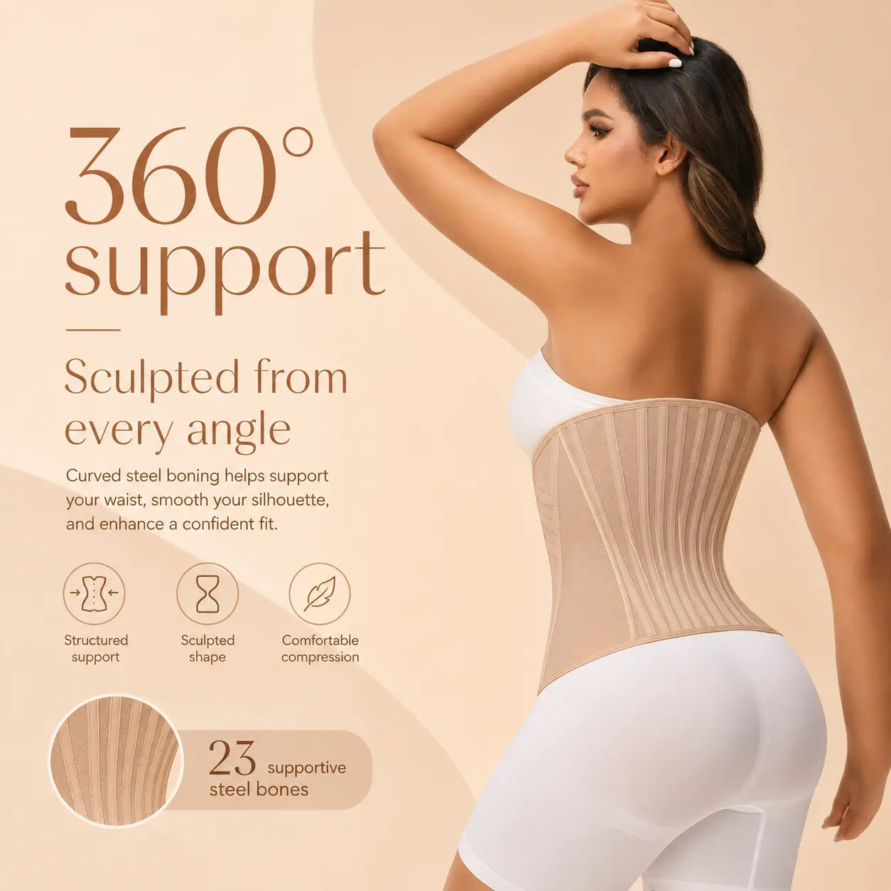 High Compression Curved Boned Waist Trainer