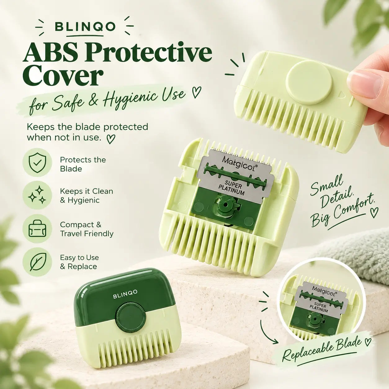 Blinqo Hair Trimming Comb – Easy At-Home Hair Cutting & Grooming Tool for Kids & Women