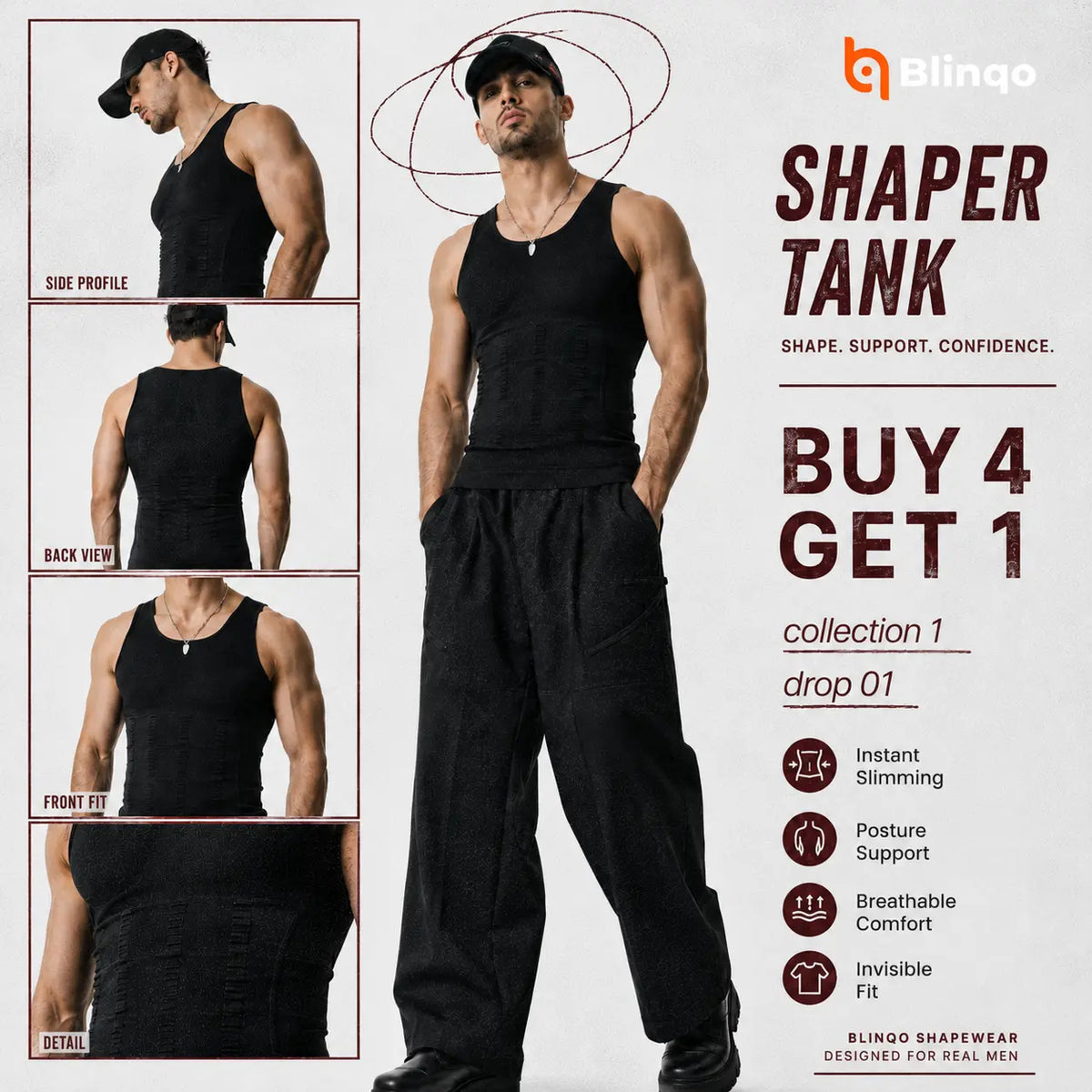 Men's Shapers Tank - Breathable Activewear Mesh
