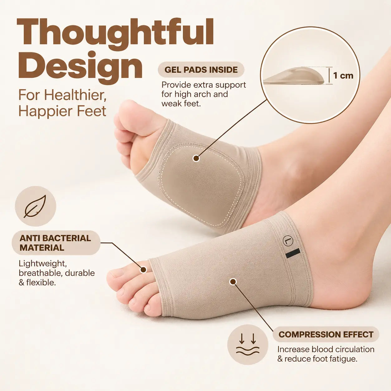 Gel Arch Support Band – Cushioned Foot Support for Heels, Walking & Long Standing