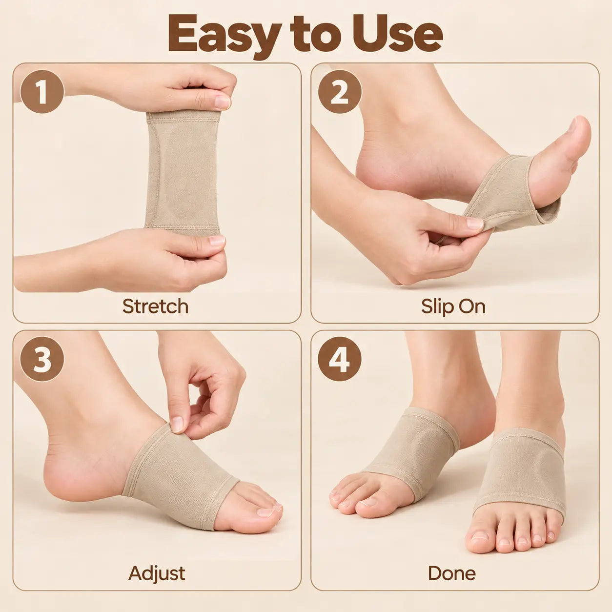 Gel Arch Support Band – Cushioned Foot Support for Heels, Walking & Long Standing