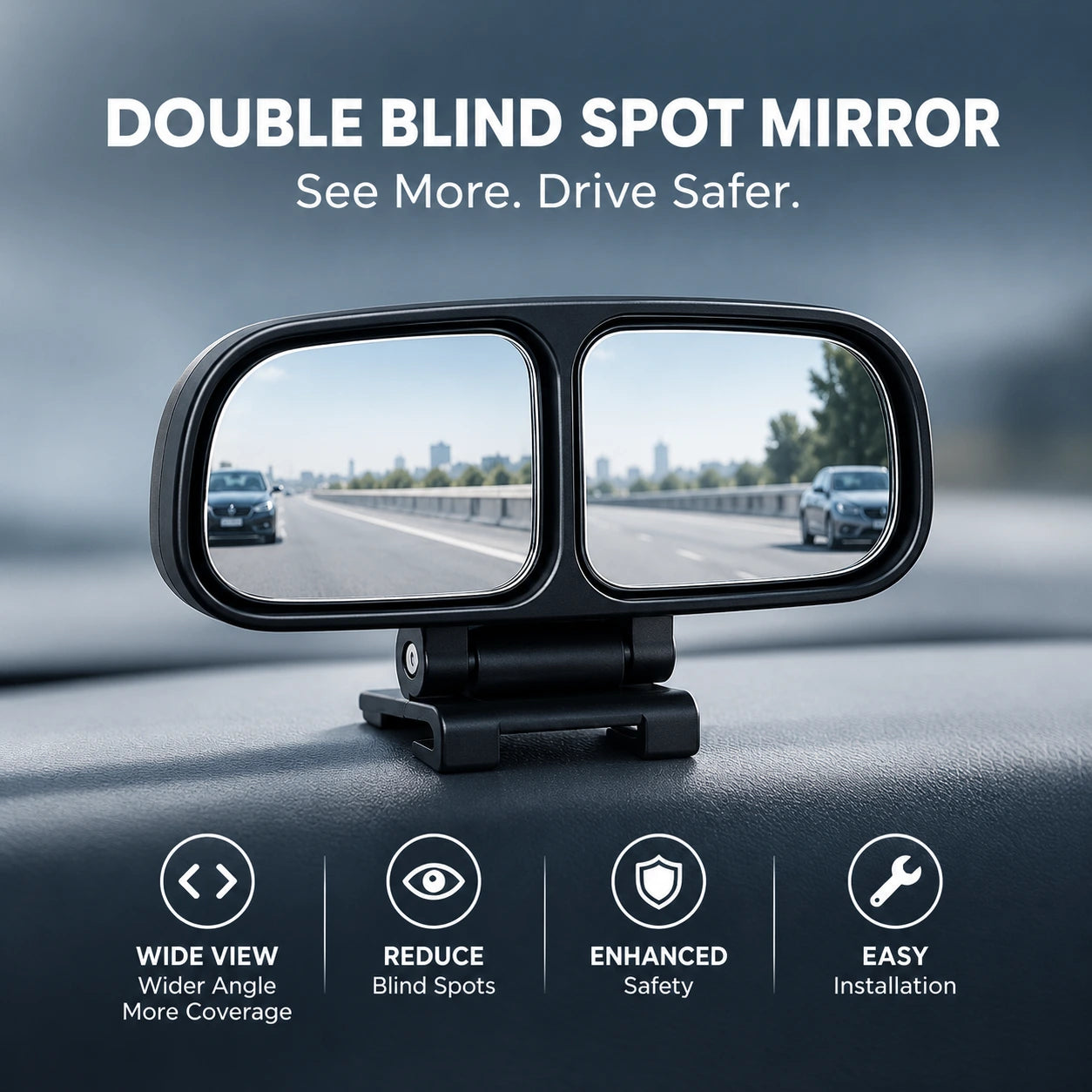 Blinqo Dual-View Blind Spot Parking Mirror