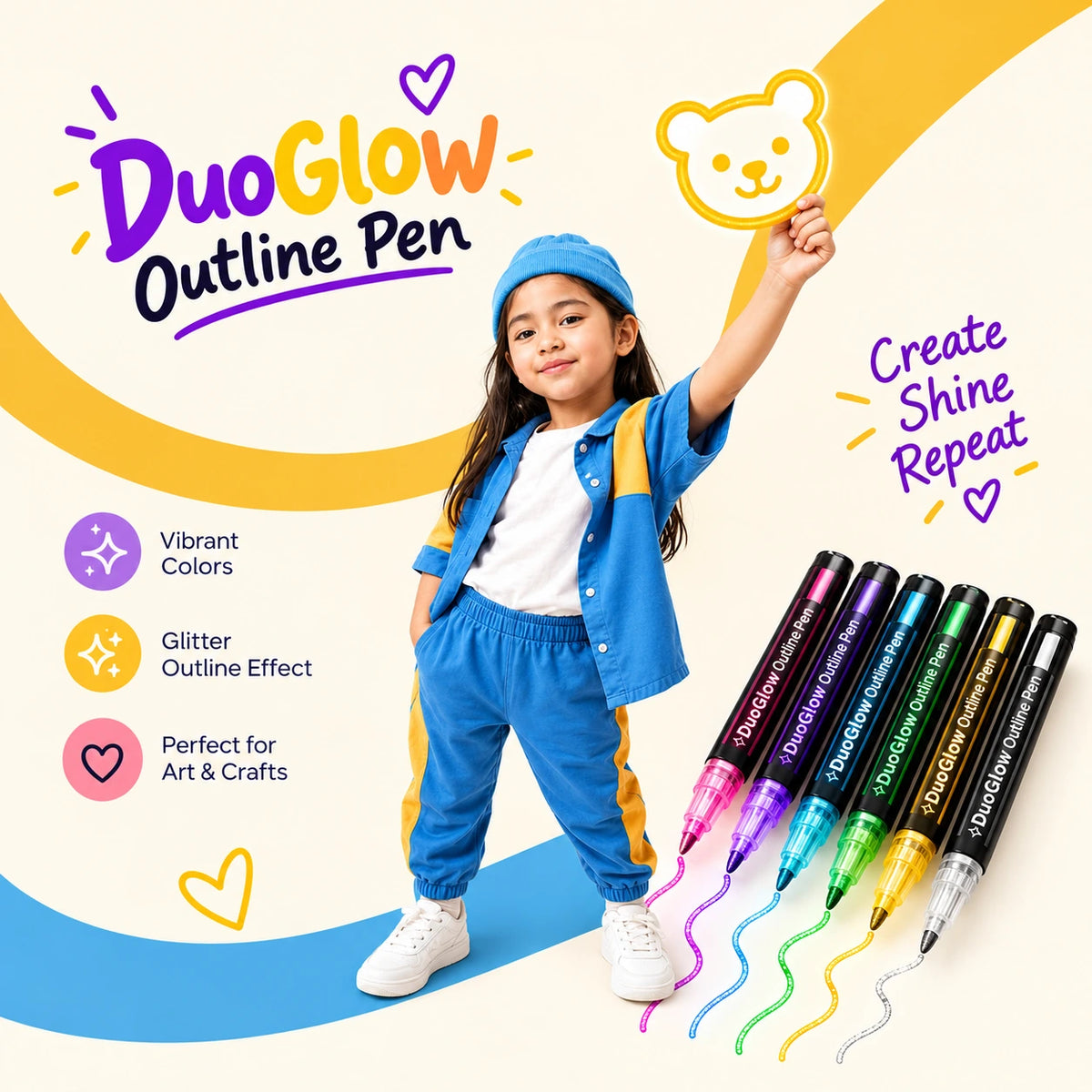 Blinqo DuoGlow Outline Pens