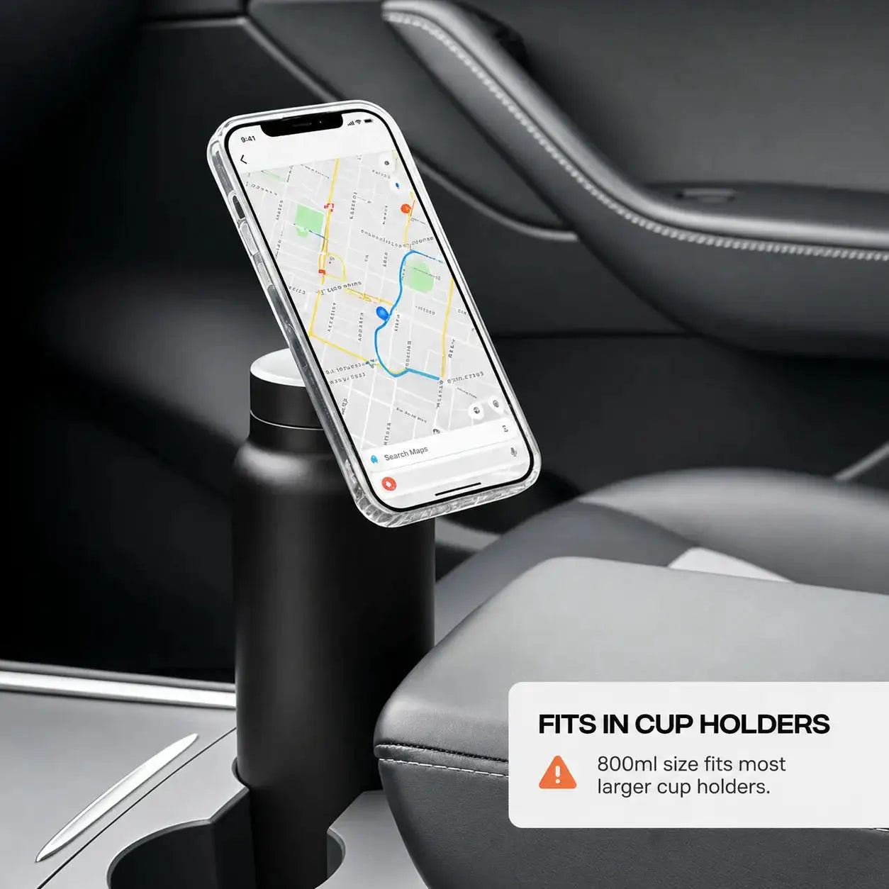 Blinqo Magnetic Phone Holder Water Bottle – 800ml Leakproof Insulated Bottle with MagSafe-Style Mount