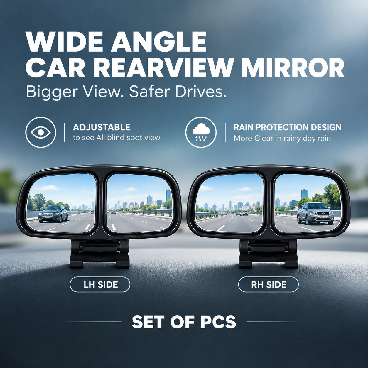 Blinqo Dual-View Blind Spot Parking Mirror