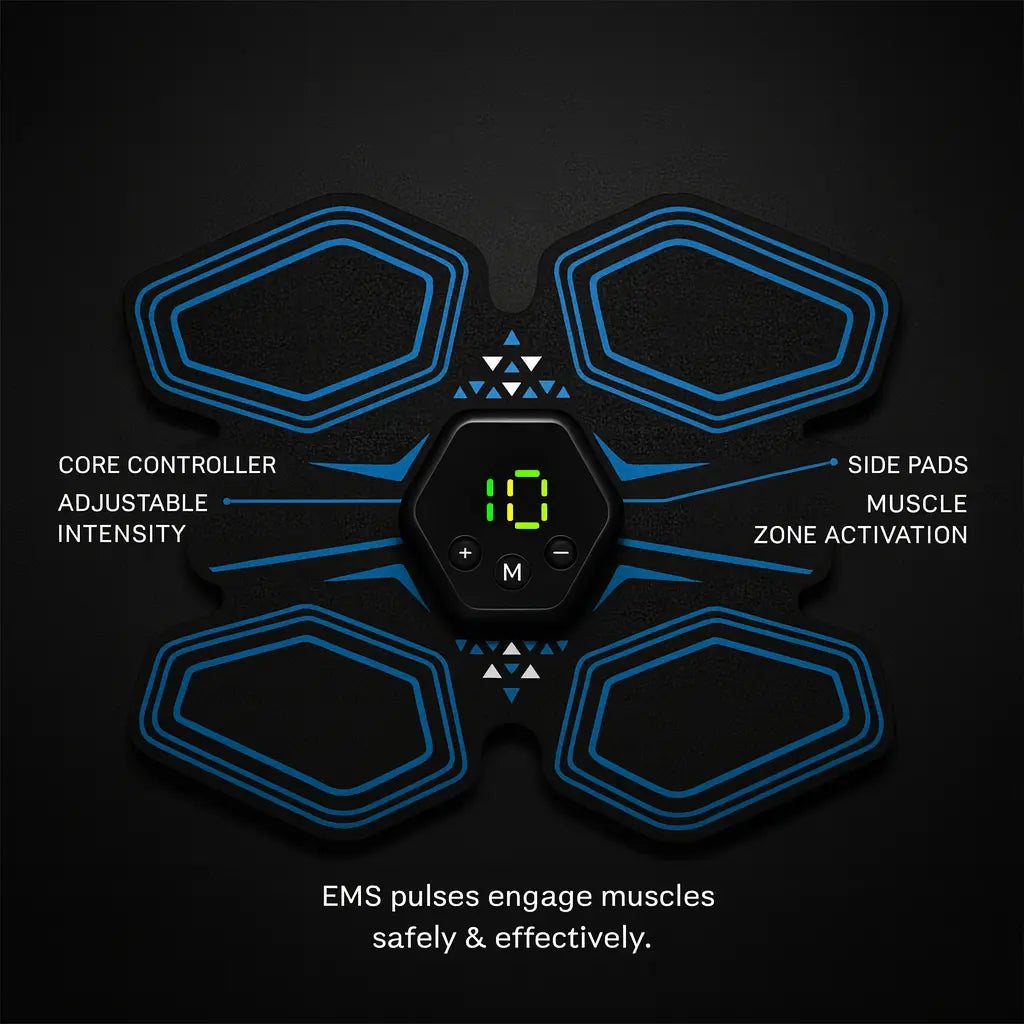 Blinqo FitPro EMS Ab Stimulator - 20,000 Reps in 20 Minutes (Assorted)