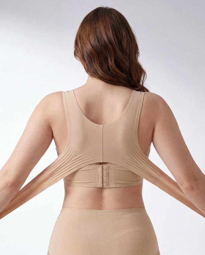 Posture Corrector Bra for Women – Wire-Free Front Closure Support Bra