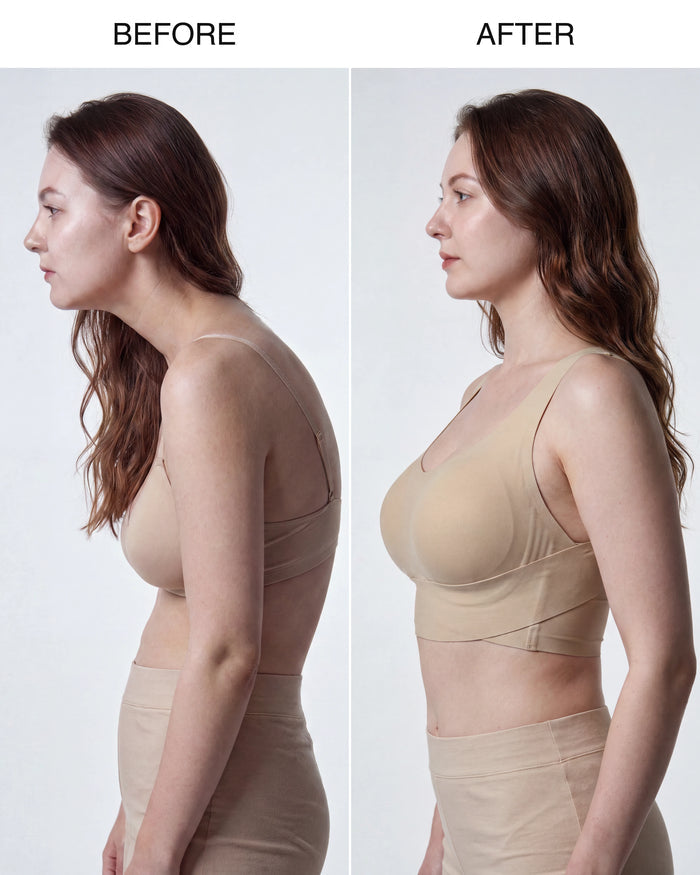 Posture Corrector Bra for Women – Wire-Free Front Closure Support Bra