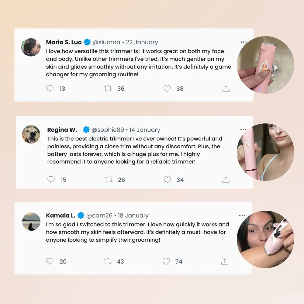 Blinqo 2-in-1 Facial & Body Hair Trimmer