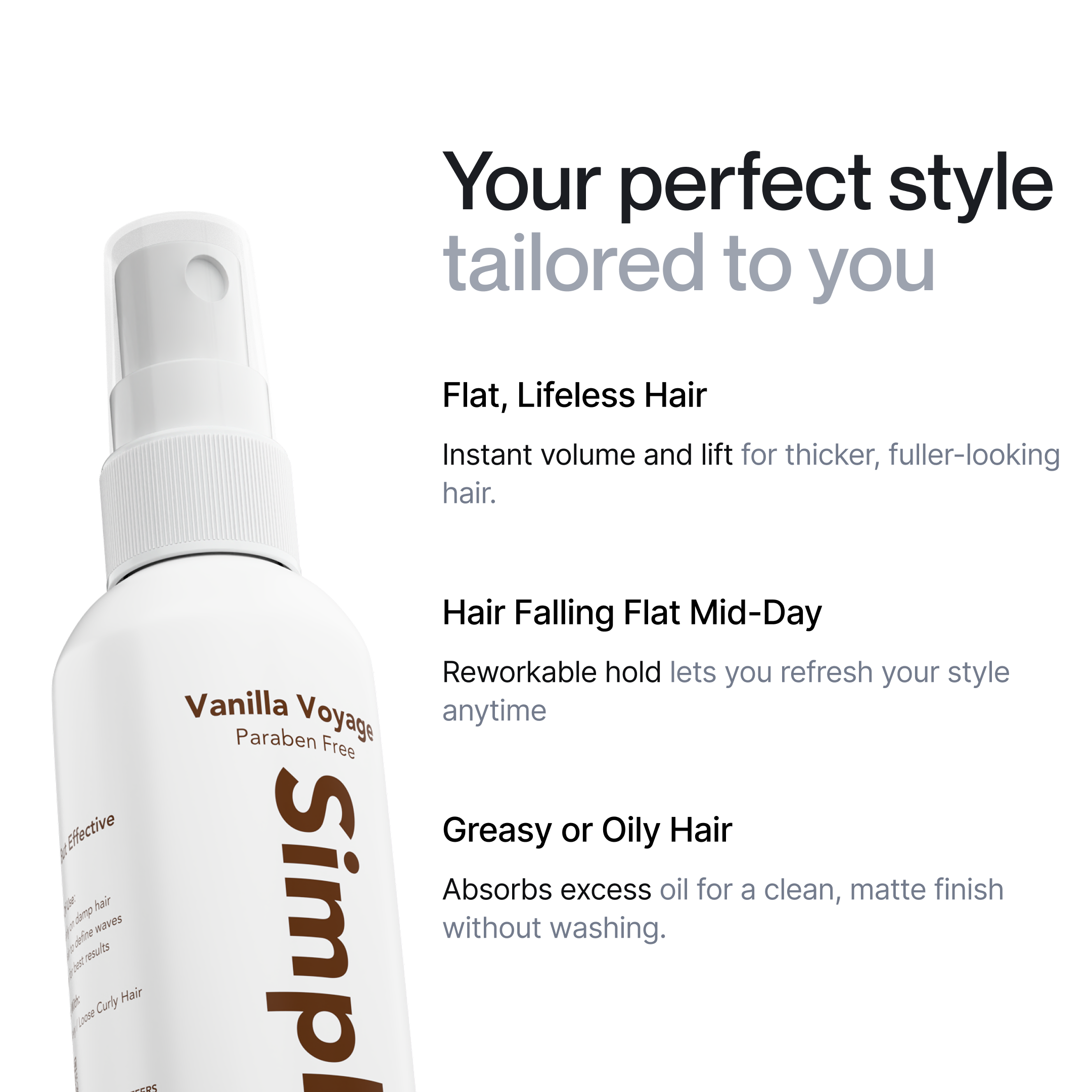 Blinqo Simpletics Himalayan Sea Salt Styling Spray for Hair
