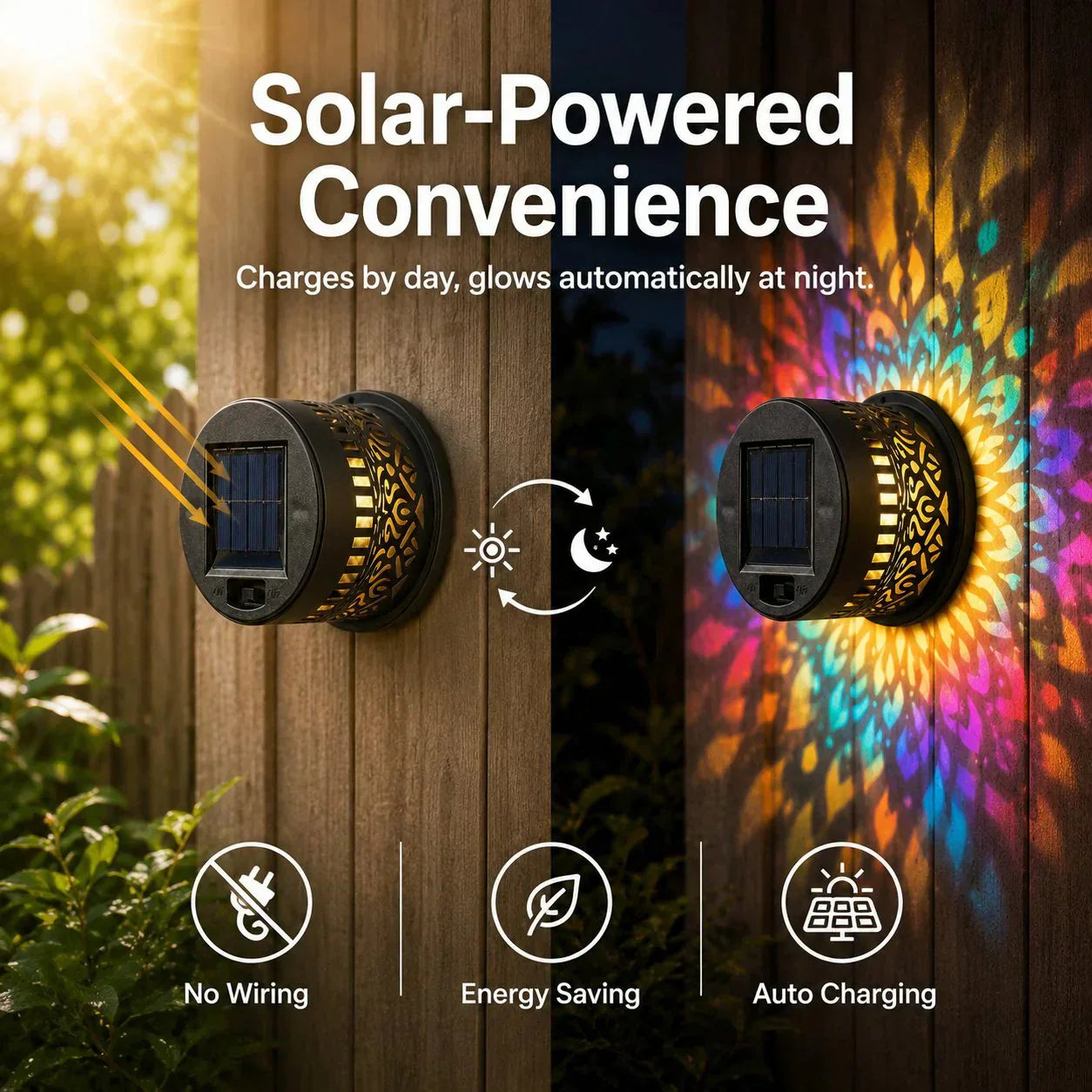 Blinqo Solar Mandala Wall Light Projector